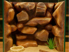 Rocky Boulder background licensed source photo; painted example, supplied unpainted in your chosen PETG colour.