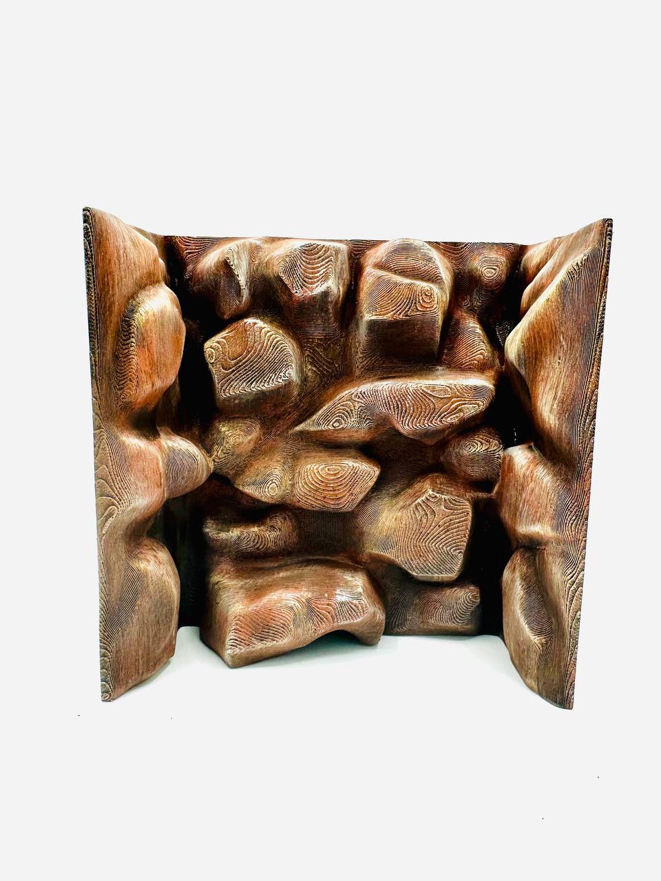 Rocky Boulder background licensed source photo; painted example, supplied unpainted in your chosen PETG colour.