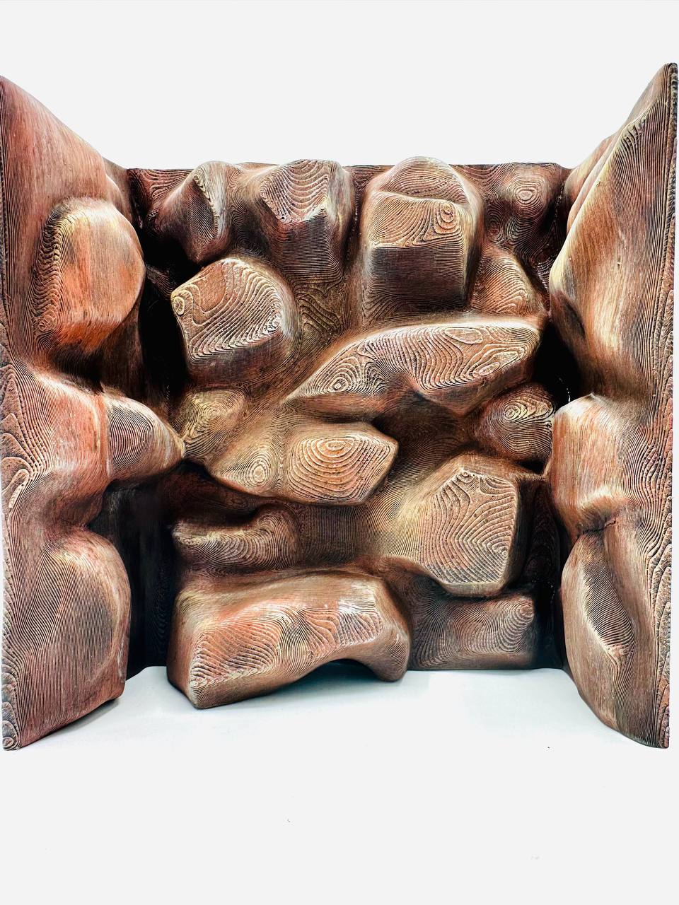 Rocky Boulder background licensed source photo; supplied unpainted in your chosen PETG colour.