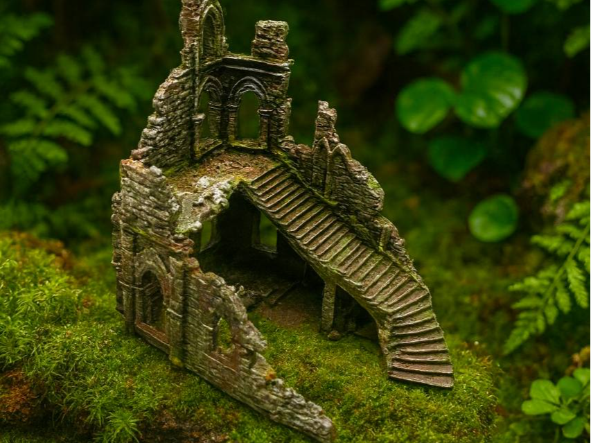 Stairway Ruin — licensed designer view 1; supplied unpainted in your chosen colour Main image