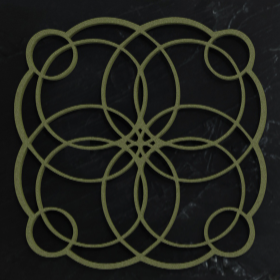 Sacred Geometry Coaster 1 — individual design close-up