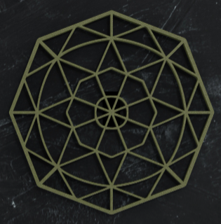 Sacred Geometry Coaster 2 — individual design close-up