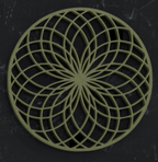 Sacred Geometry Coaster 3 — individual design close-up
