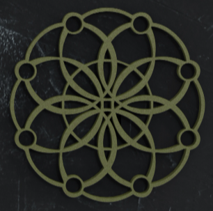 Sacred Geometry Coaster 5 — individual design close-up