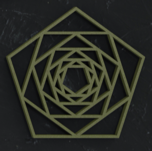 Sacred Geometry Coaster 6 — individual design close-up