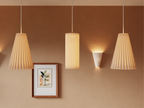 Scandi fluted shades — selected style and printed mounting parts only; electrical fittings and other shades not included