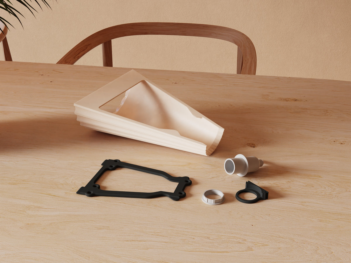 Scandi fluted shades — selected style and printed mounting parts only; electrical fittings and other shades not included