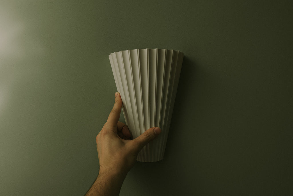 Scandi fluted shades — selected style and printed mounting parts only; electrical fittings and other shades not included