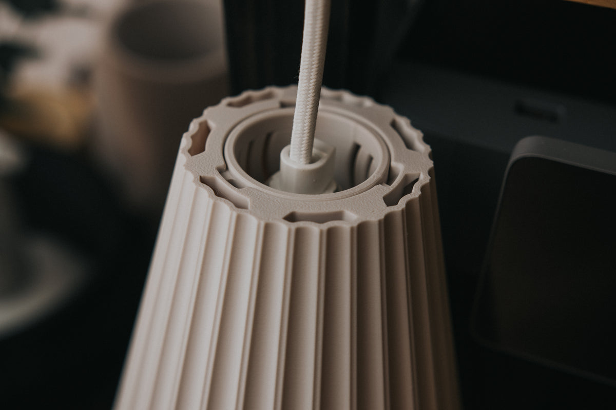 Scandi fluted shades — selected style and printed mounting parts only; electrical fittings and other shades not included