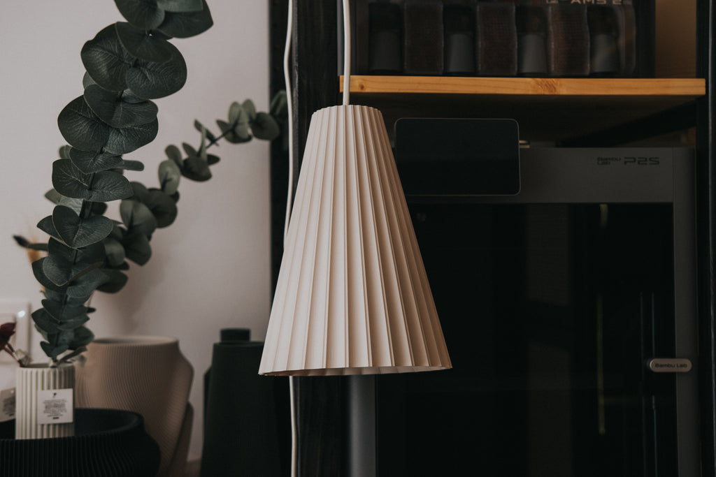Scandi fluted shades — selected style and printed mounting parts only; electrical fittings and other shades not included