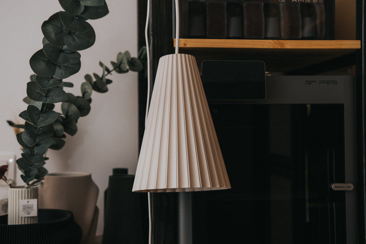 Scandi fluted shades — selected style and printed mounting parts only; electrical fittings and other shades not included