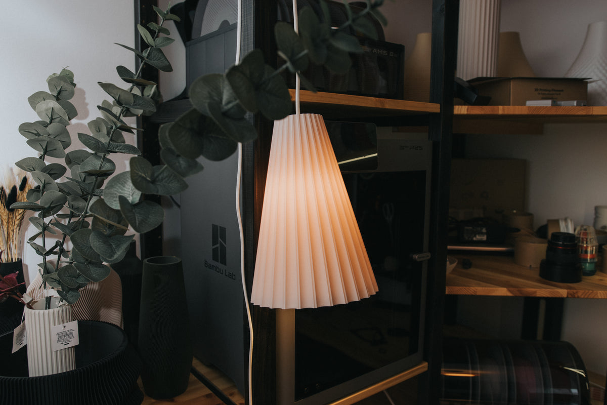 Scandi fluted shades — selected style and printed mounting parts only; electrical fittings and other shades not included