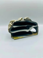 Silentview Stone — licensed designer photo showing open observation side; one unpainted PETG shelter supplied