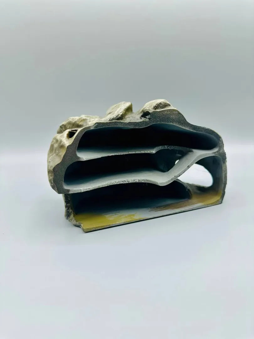 Silentview Stone — licensed designer photo showing open observation side; one unpainted PETG shelter supplied