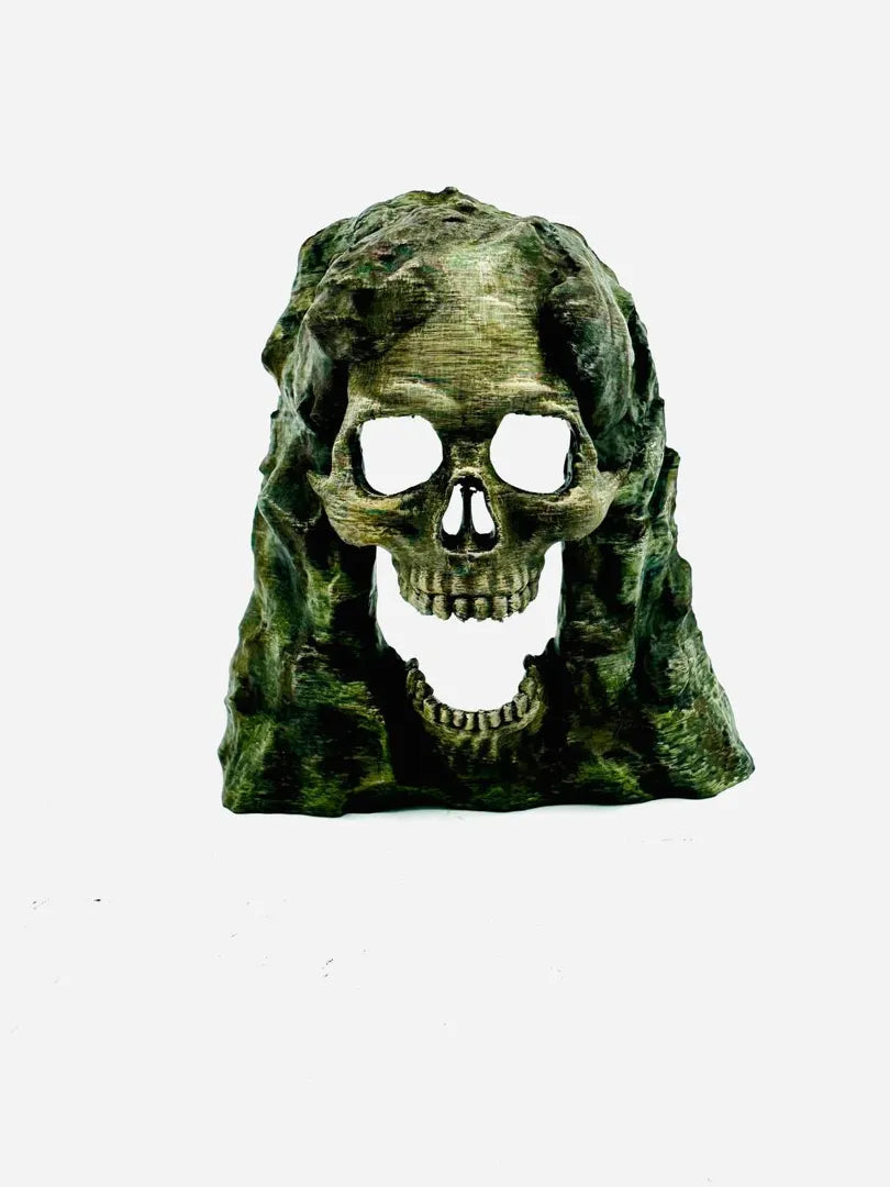 Skull Mountain — complete skull-shaped rock hide; supplied unpainted in your chosen PETG colour