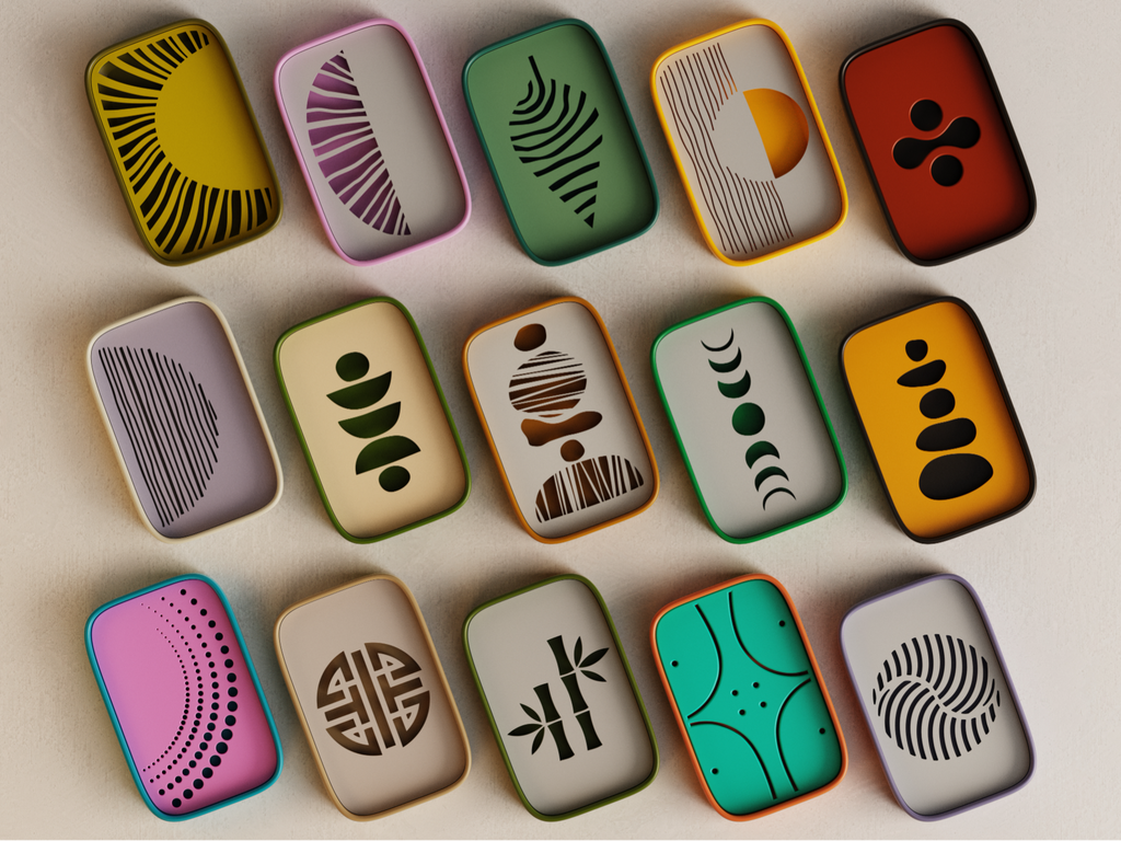 Soap Dish Collection 3 — PLA outer dish and removable patterned insert; separate colour choices