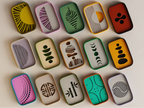 Soap Dish Collection 3 — PLA outer dish and removable patterned insert; separate colour choices
