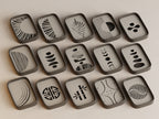 Soap Dish Collection 3 — PLA outer dish and removable patterned insert; separate colour choices
