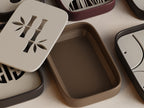 Soap Dish Collection 3 — PLA outer dish and removable patterned insert; separate colour choices