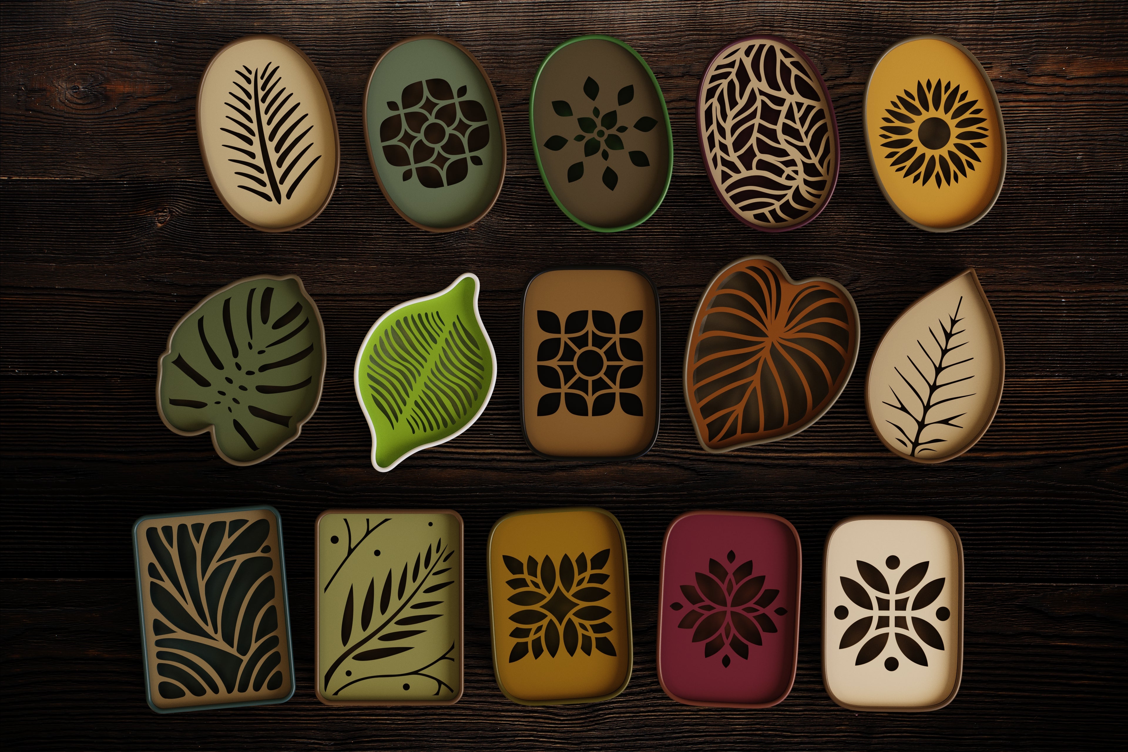 Soap Dish and Sponge Holder, Leaf Collection 4 | Set of 2 Secondary image