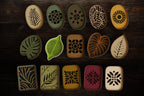 Leaf Collection 4 — botanical soap dishes with independently chosen PLA holder and insert colours