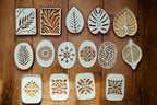 Leaf Collection 4 — botanical soap dishes with independently chosen PLA holder and insert colours