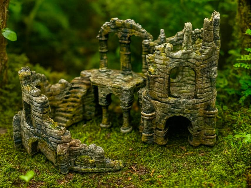 Round Tower Stone Ruins — design reference; supplied unpainted Main image
