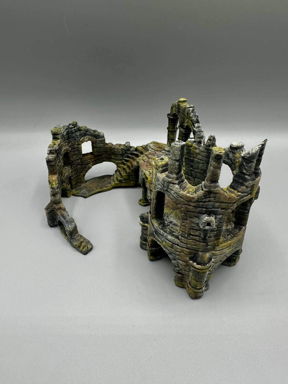 Round Tower Stone Ruins — design reference; supplied unpainted