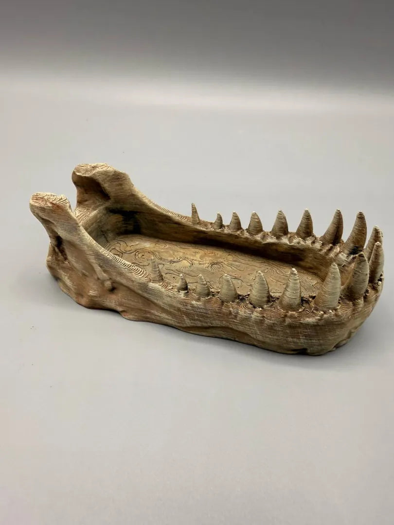 T-Rex Bowl — licensed designer photo of the fossil-jaw dish; supplied unpainted