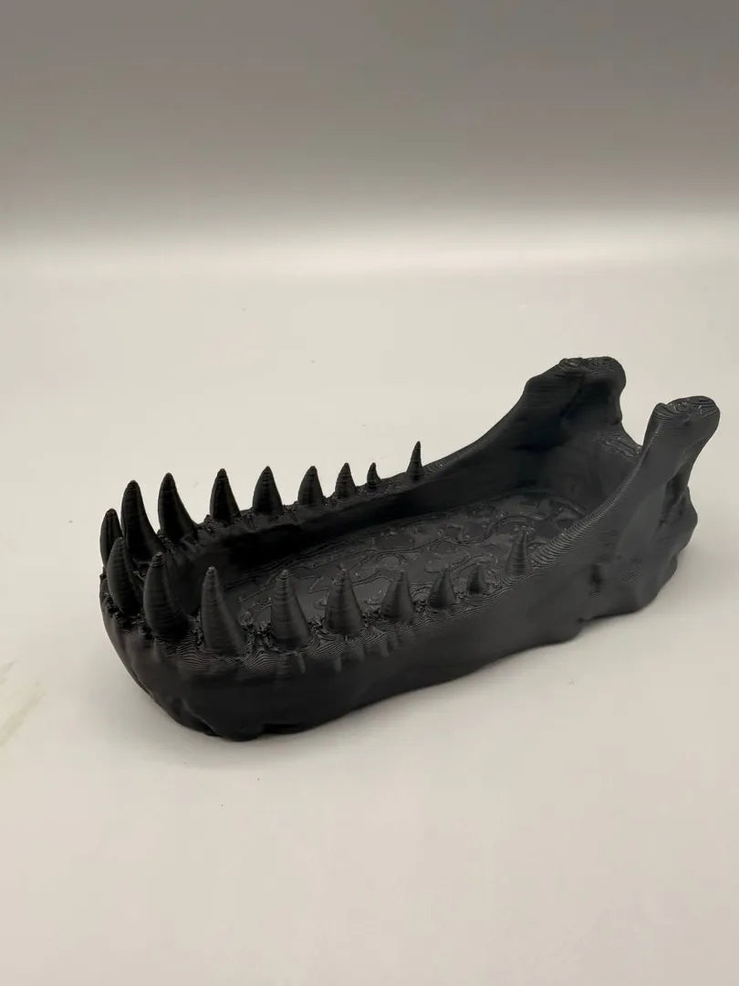T-Rex Bowl — licensed designer photo of the fossil-jaw dish; supplied unpainted