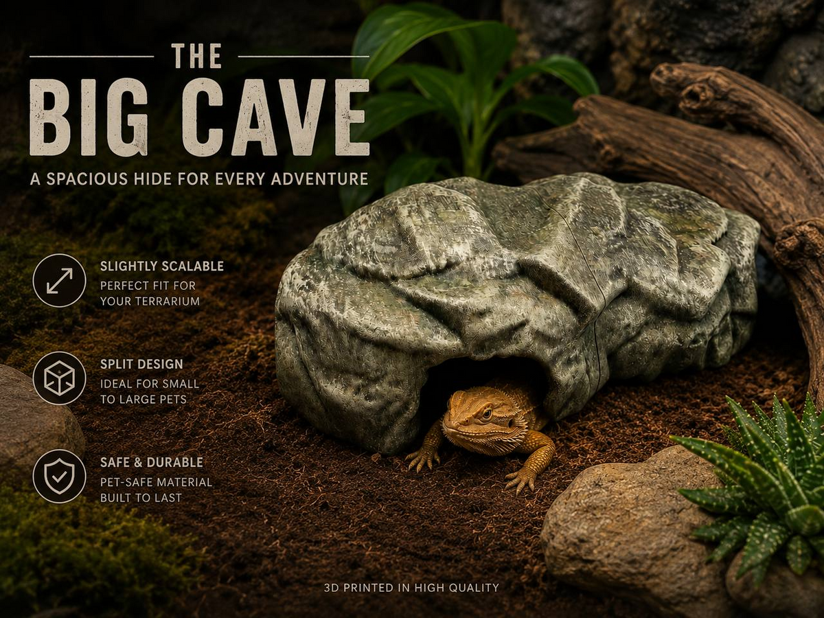The Big Cave — licensed source view 1; supplied unpainted in chosen filament colour