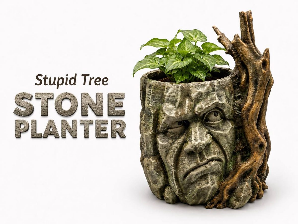 Tree Stone Planter — product view 1