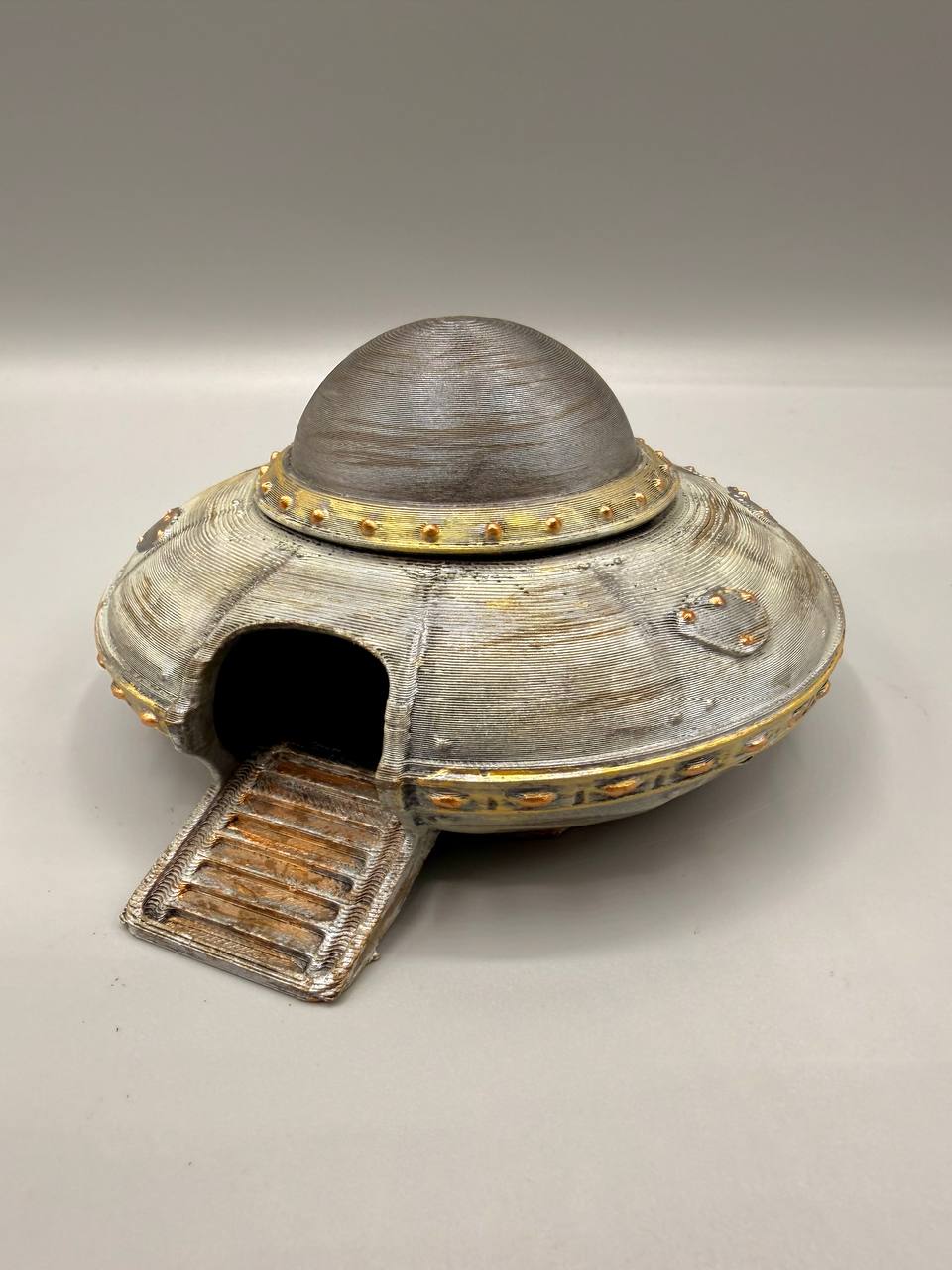 UFO Hideout — designer reference; supplied unpainted in chosen PETG colour
