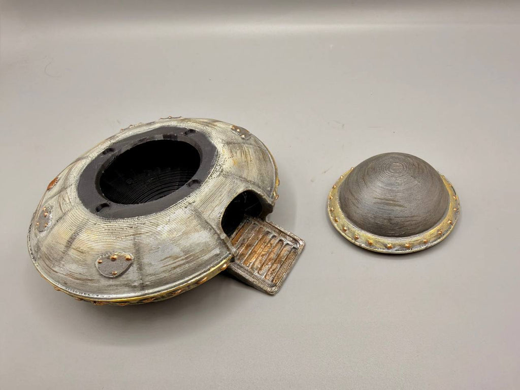 UFO Hideout — designer reference; supplied unpainted in chosen PETG colour