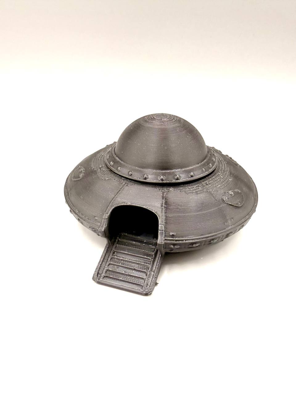 UFO Hideout — designer reference; supplied unpainted in chosen PETG colour