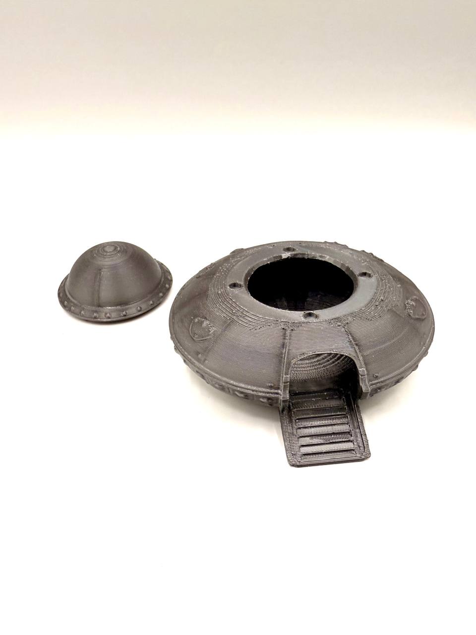 UFO Hideout — designer reference; supplied unpainted in chosen PETG colour