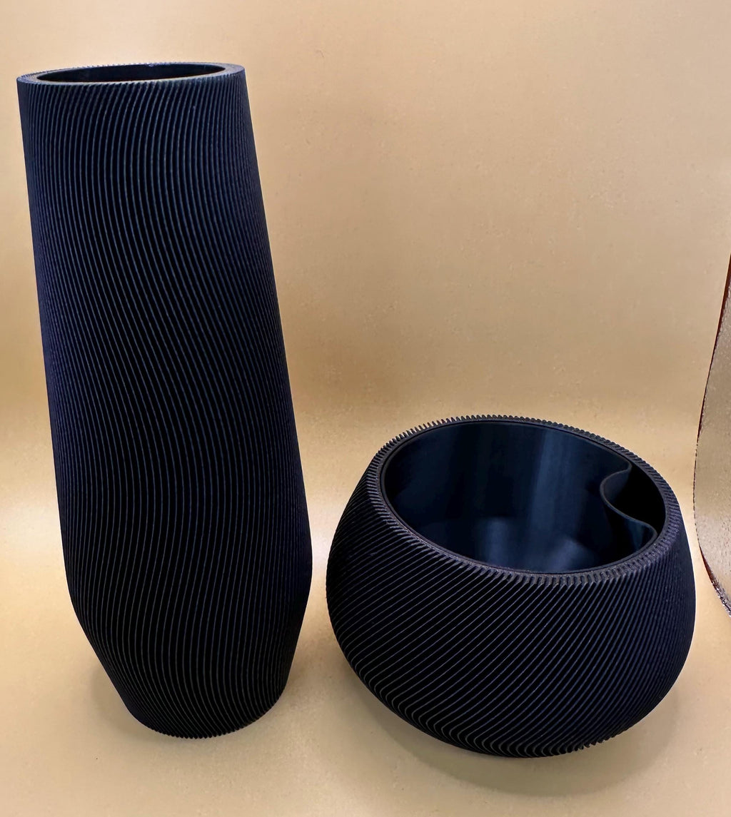 ZenFlow Sculptural Vase, 3D printed in PLA, view 9 of 9