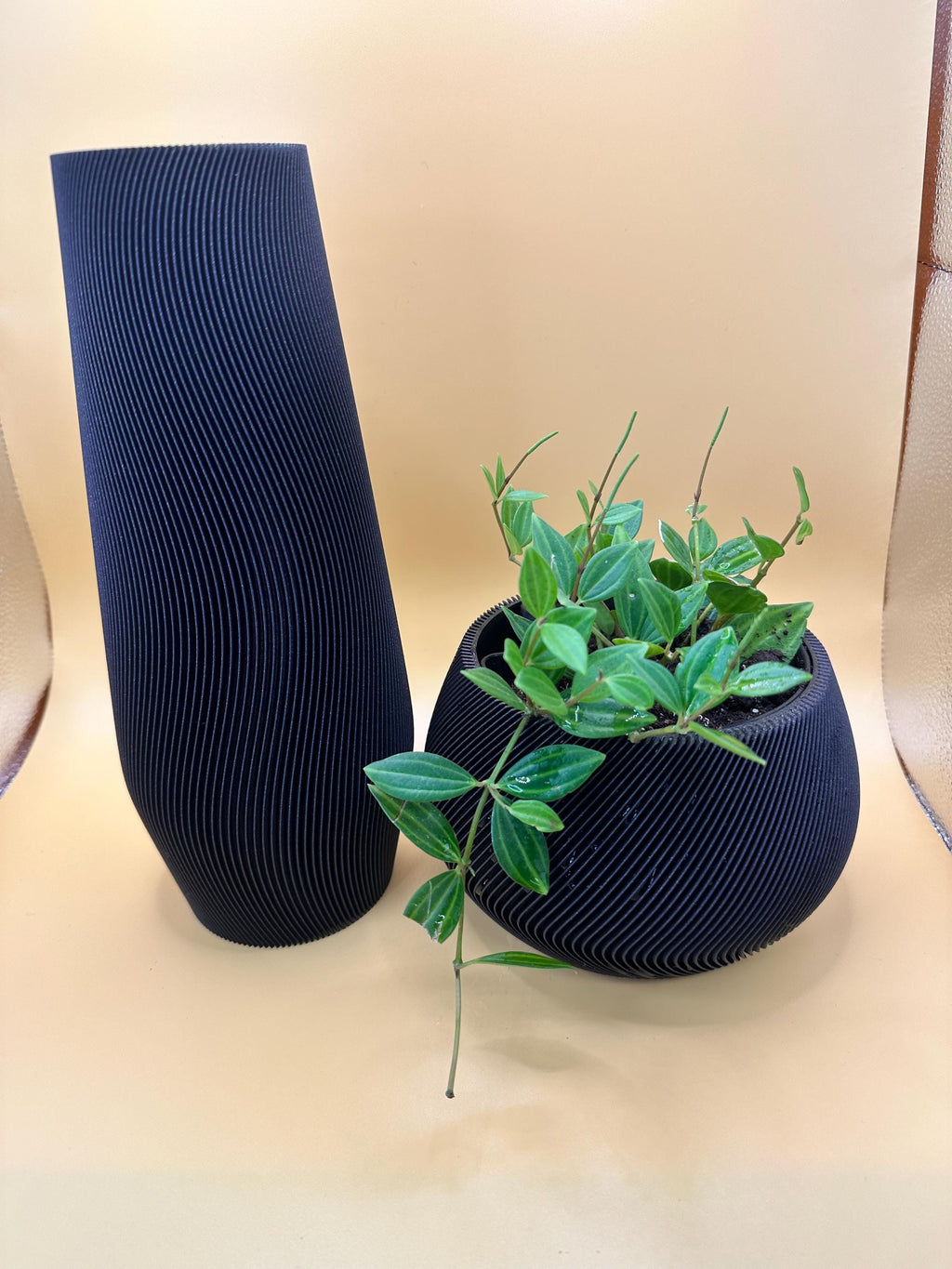 ZenFlow Sculptural Vase, 3D printed in PLA, view 7 of 9