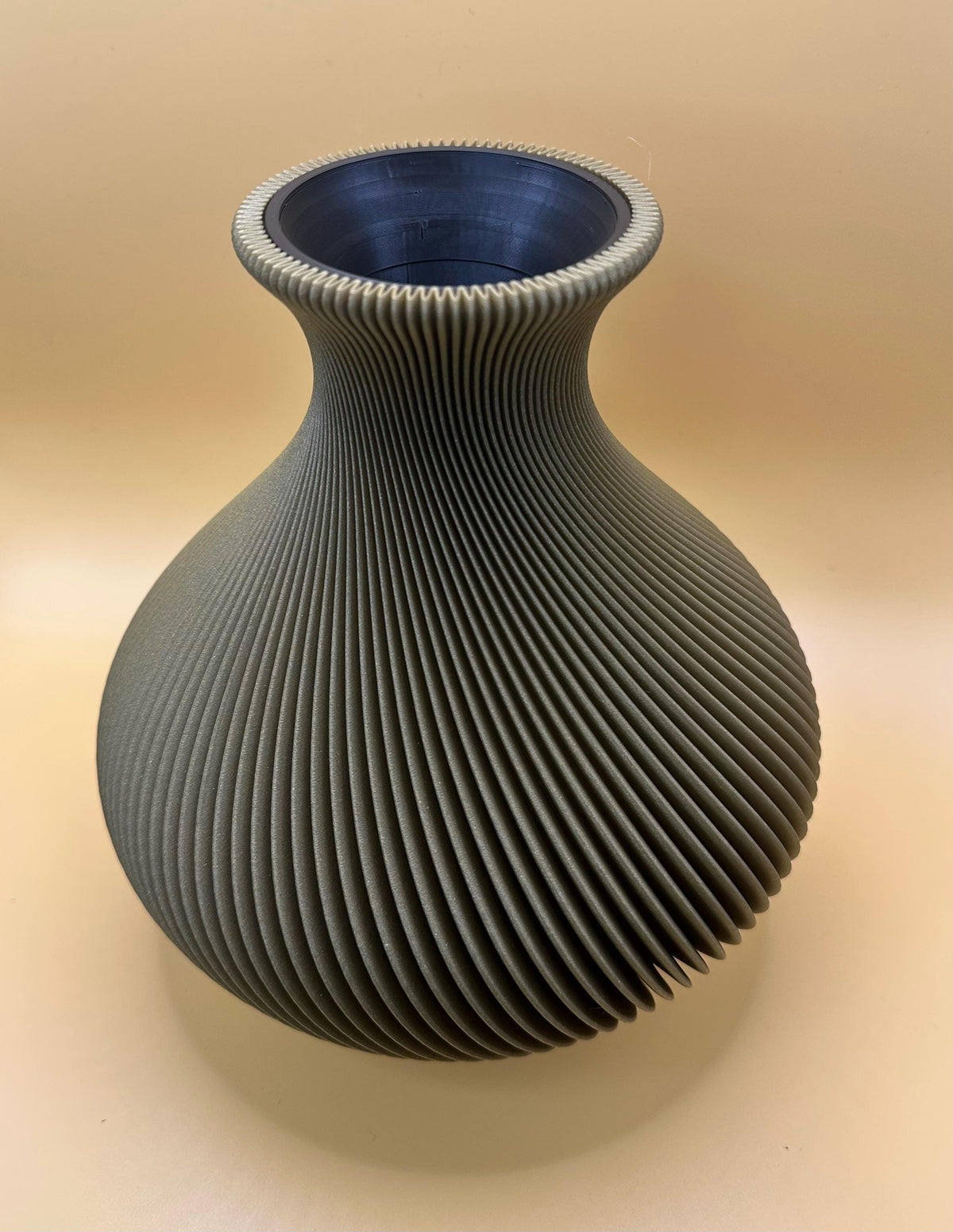 Velvet Petal Sculptural Vase, 3D printed in PLA, view 3 of 12