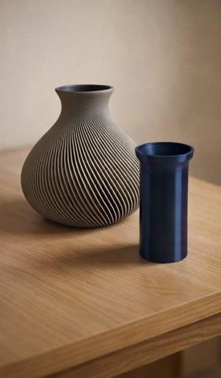 Velvet Petal Sculptural Vase, 3D printed in PLA, view 4 of 12