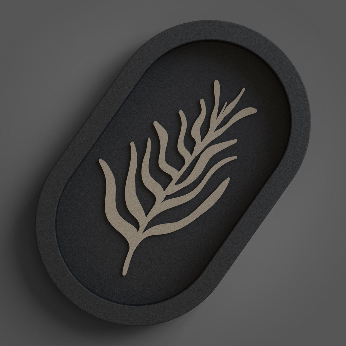 Japandi Leaf Wall Art, 3D printed in PLA, view 4 of 9