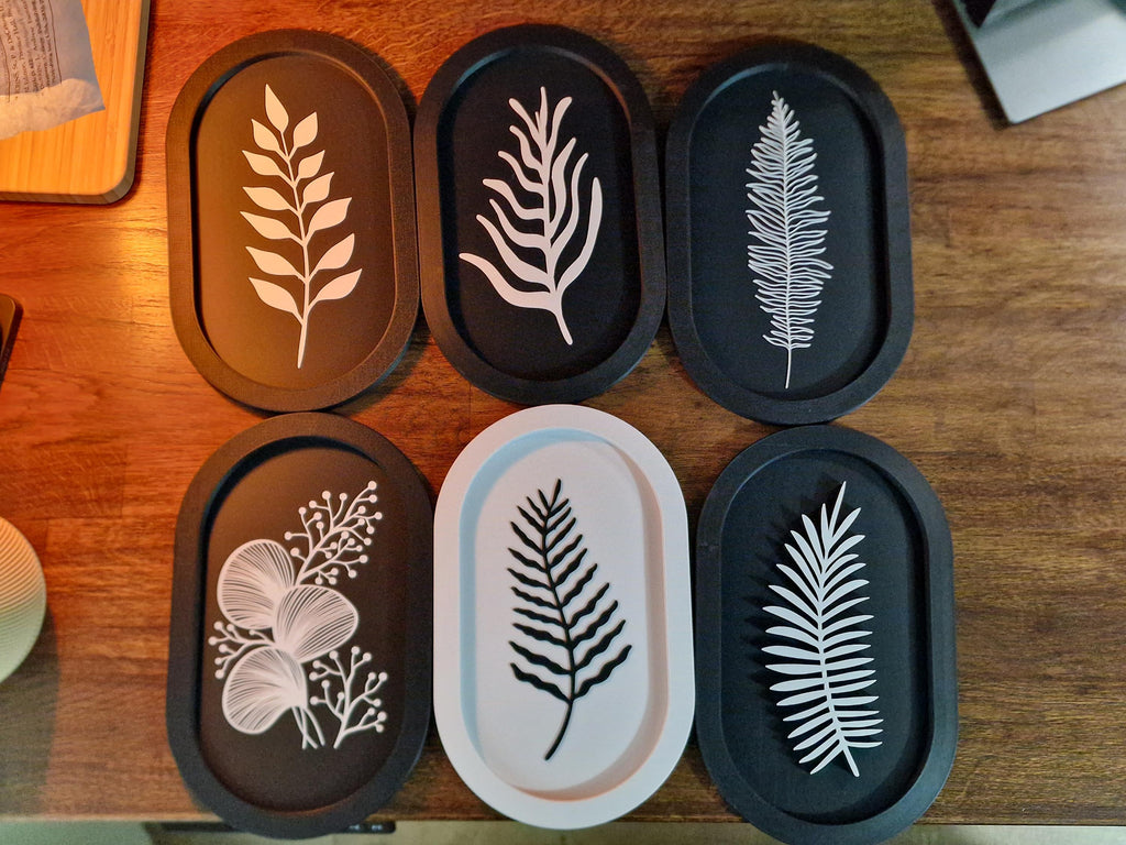 Japandi Leaf Wall Art, 3D printed in PLA, view 8 of 9