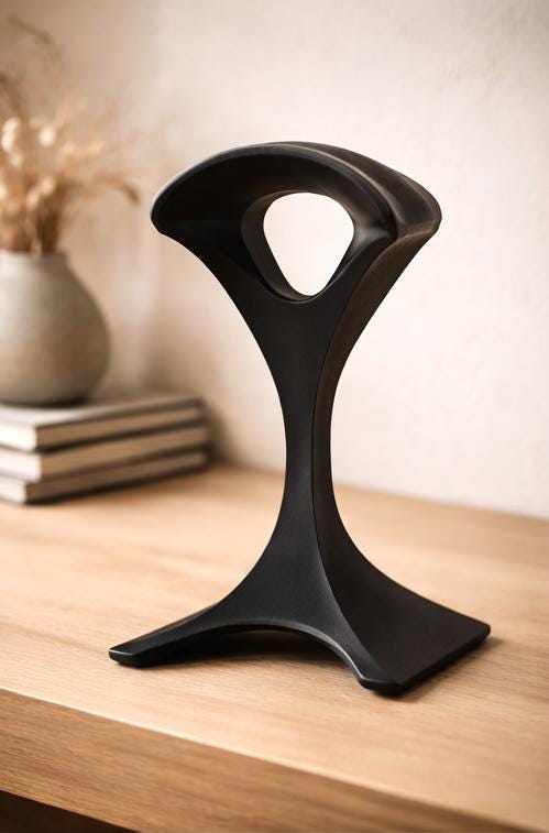 ZenFlow Headphone Stand, 3D printed in PLA, view 3 of 10