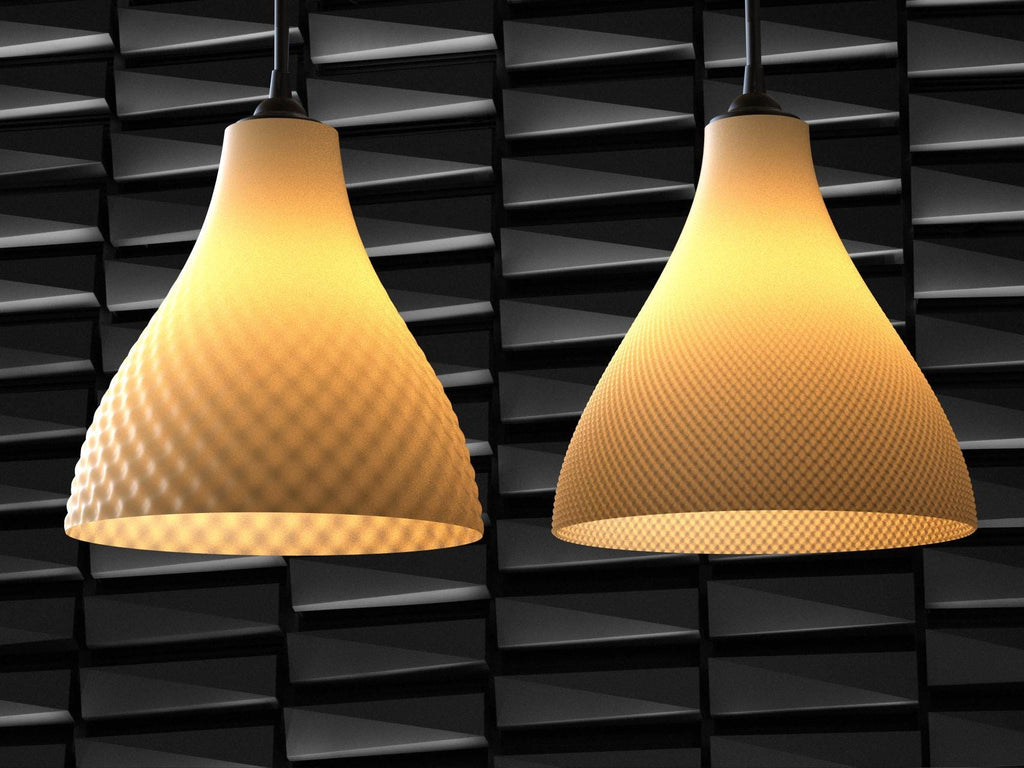 Convexa Pendant Lampshade for IKEA, 3D printed in PLA
