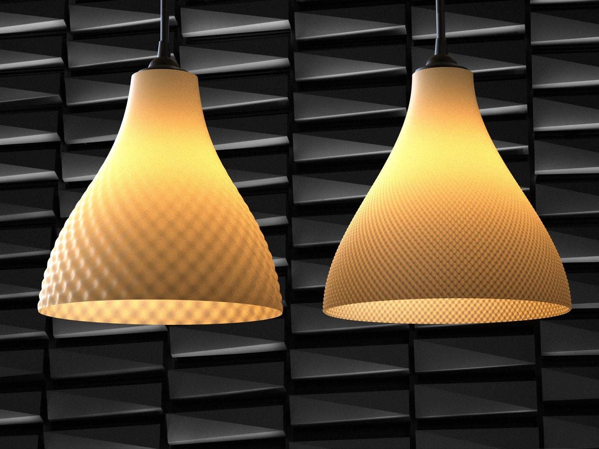 Convexa Pendant Lampshade for IKEA, 3D printed in PLA