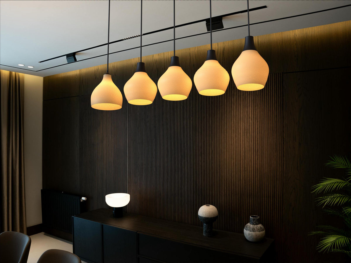 Wabi-Sabi Pendant Lampshade for IKEA, 3D printed in PLA Main image
