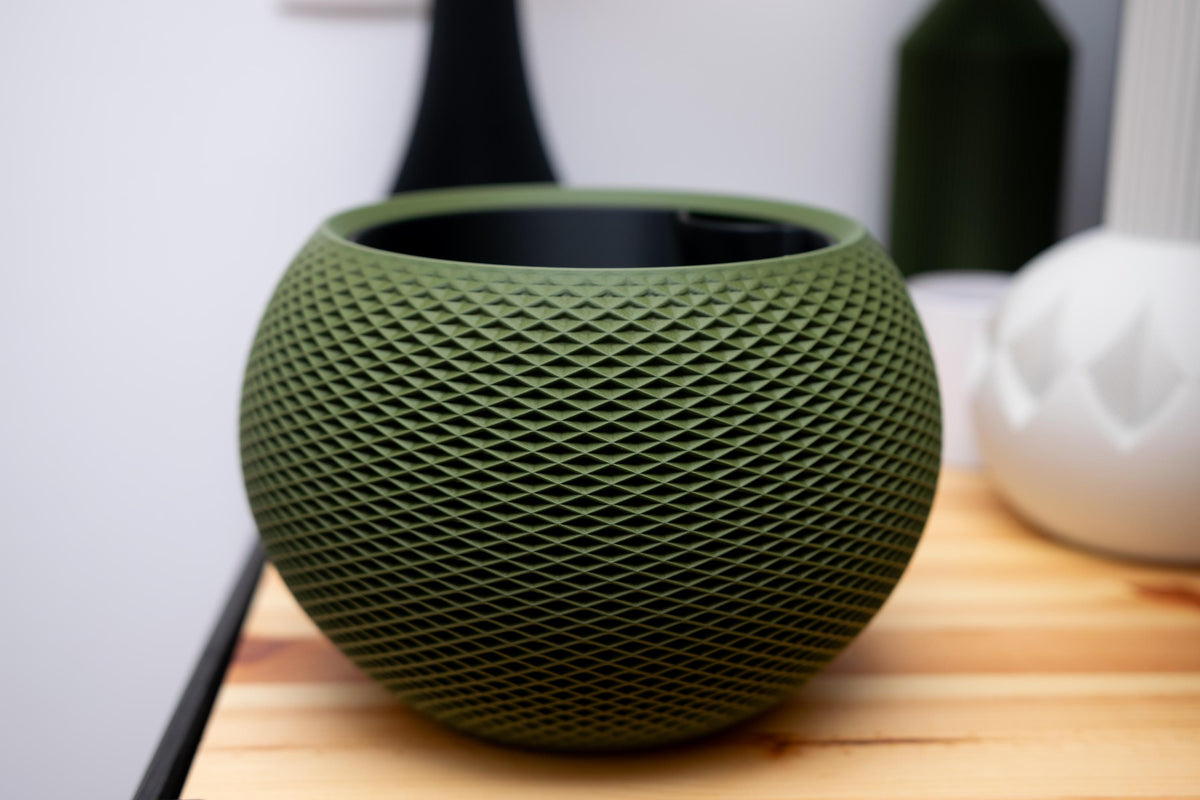 Sfera Self-Watering Planter, Collection 2, 3D printed in PLA, view 8 of 11