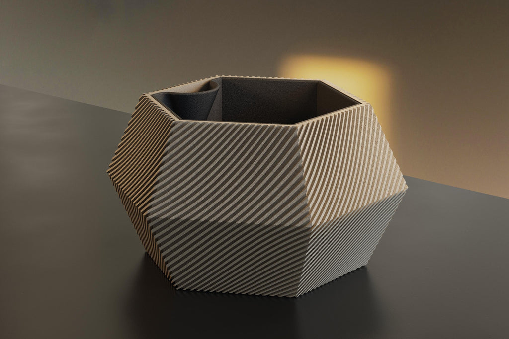 Geometric Self-Watering Planter Set, 3D printed in PLA, view 6 of 14
