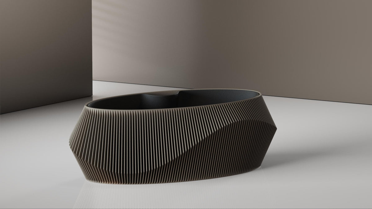 Wave Facade Self-Watering Planter Set, 3D printed in PLA, view 11 of 14
