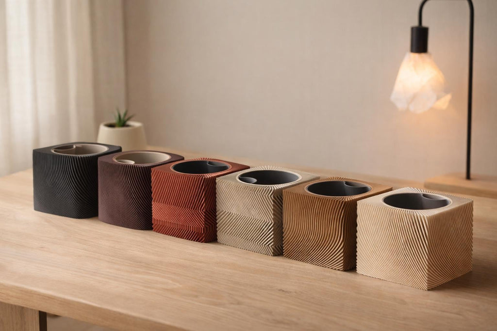 Mori Series Self-Watering Planters, 3D printed in PLA